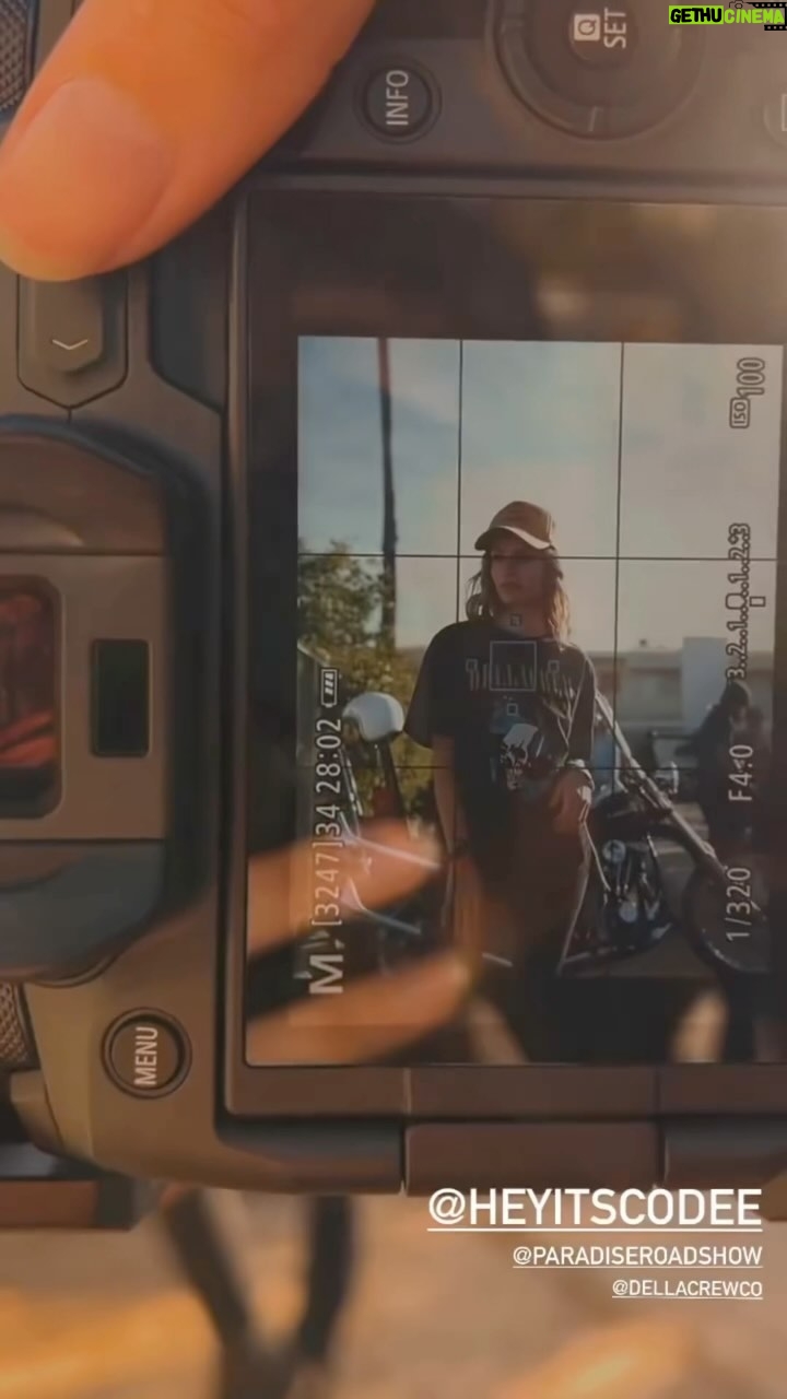 Cody Renee Cameron Instagram - Find what you love and let it kill you ❤️ I’ve never felt more in love with life. I eat, sleep, dream in this motorcycle travel adventure project: @IronPonyShow 🏍️⚡️ Stay tuned for our 1st mini-motosode from @paradiseroadshow droppin’ tomorrow where we interview @actuallyitsaxel about her love of bikes & the amazing brand she’s built! @co.axel 😎🏍️🌟 Video 1 by @jigger.la for @ironponyshow Video 2 by @mz.briwhite for @dellacrewco #paradiseroadshow #palmsprings #bikerbabe #simpsonhelmet #cardosystems #harleydavidson #sportster883