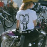 Cody Renee Cameron Instagram - Obsessed with women in the motorcycle community who support other women! @mrs_verhiel of @dellacrewco reached out to me 1 day and we had the loveliest convo about admiration, respect, & motorcycles. She said “I love what you’re doing how can I help?!” & I was blown away, because I thought, “GIRL, I love what YOU’RE doing SHEESH! What a BADASS! How can I be of service to YOU?!” She’s traveling around the world doing stunt shows & repping her dope motorcycle lifestyle clothing brand; I’m doubling for riders in tv shows and traveling around filming this motorcycle adventure show. We don’t see each other as adversaries, but rather as allies! She hooked me up with @mz.briwhite at @paradiseroadshow to snap some photos rocking her apparel and of course I was happy to oblige! I figure anyone she’s working with has to be just as cool & of course turns out Bri is just as rad and talented and supportive and it blows my mind how the web of support grows if you’re just out there being authentic, and open-minded, and humble. Keep creating, keep being kind, & the universe will open up to you! ❤️⚡️💀 and go check out @dellacrewco gear!!! 😎 Also rockin’ my @shewolfmotoco hat- another badass motorcycle ridin’ lady out here making the world a better place! 😻 Photocred @mz.briwhite Event @paradiseroadshow