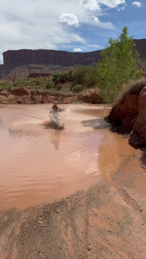 Cody Renee Cameron Instagram - Water, sand, dirt, mud, gravel, up, down, and all around! Had a blast exploring Moab on 2 wheels this weekend at @thedustylizard adventure bike camp out!

Bike: @live100moto 
Event: @thedustylizard 
Host: @moskomoto 

Huge shoutout to @moskopete for creating an incredible event, @eat_sleep_moto_beer for coordinating, @live100moto for the bike rental, @_brandi_moya for inviting me, & @killaahhhh for being my ride or die trail goblin! 

Also thank you to the entire staff, catering, & all the attendees who shared advice, stories, & their energy with me ❤️⚡️This was one for the books! #dustylizard