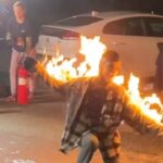 Cody Renee Cameron Instagram – Burn night with @flame.on.stunts 🔥 Huge shoutout to @juliaelizabethstunts & @stabbygab for keeping me 🆒😎 

Check out the full video on @ironponyshow 🔗 in bio! 

#burn #fireburn #firetraining #firestunts #stunttraining #la