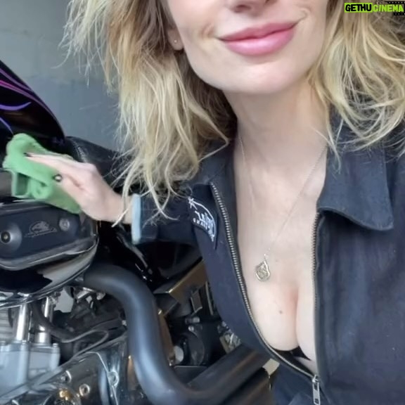 Cody Renee Cameron Instagram - Obsessed 😂🤣 PROVE ME WRONG! TAG A BIKER BADDIE WHOSE A 10! 🏷️🥵 Armored Jumpsuit by @stellarmotobrand Kickstart My Heart Hat by @shewolfmotoco Both 10s!!! ♥️⚡️❤️ #bikerbabes #chickswhoride #litas #hellbabes #ladybikers