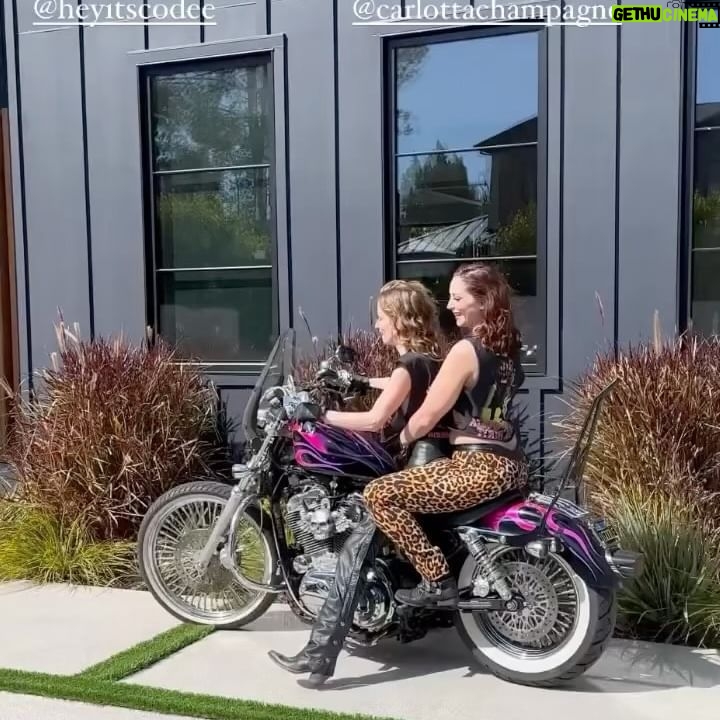 Cody Renee Cameron Instagram - She said “I like the way it vibrates” 😂🤣 Check out what it’s like in the life of a top 1% Exclusive Content Creator 📽️🧚♀️ as we ride over to the @creatorsinc HQ & meet up with OG superstar model @carlottachampagne to make some fun sexy videos! Check out full vid on @ironponyshow 🔗 in bio! Shoutout to the @creatorsinc team for helping make art! ❤️