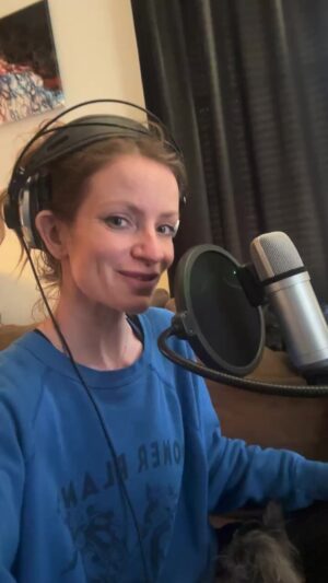 Cody Renee Cameron Instagram - Behind the scenes of the @IronPonyShow voiceover process with @jigger.la 📸 ✍️⚡️ shoutout to our editor @rach.mclach for the edit we’re working on! Tune in next Thursday for our Death Valley Motorcycle Adventure!