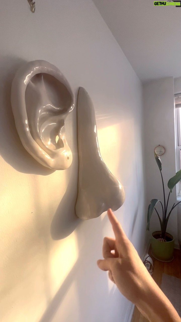 Colby Minifie Instagram - 👃🏻👂🏻👃🏻👂🏻👃🏻 sounds like she smells good! Hung over the dining table. The latest in the summer ceramic extravaganza
