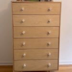 Colby Minifie Instagram - 🎲🎲🎲!!! I wanted a dresser that could fit my tshirts the way I wanted to fold them so I made one. And I made these ceramic knobs to go with it. I didn’t take many process videos but I do have a lot of videos of me trying to figure out how to do this snap thing so I included them for your pleasure. 🪚🫰🏻🪚 And no I didn’t use slides, I hate them! So I made these wooden glides and coated them with beeswax instead. They work great. 🍯 🍯🍯 Knobs inspired by @ceramic_canvas_in_the_attic’s ceramic kitchen knobs :)