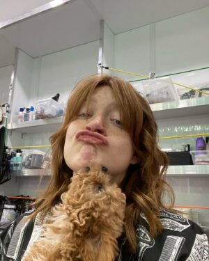 Colby Minifie Instagram - @theboystv finale is out and here is your weekly supply of random bts pics with these clowns including: a dress that didn’t make the cut for obvious reasons: Claudia with evidence of me spitting rotten sunflower seeds out the window of my car: my own hair I accidentally ripped out: and some of the set dogs that keep us alive—Raven, George and Minnie2. Binge it now my friends!!! It’s wild