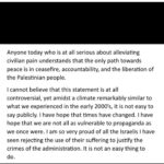 Colby Minifie Instagram - @smilesguthrie wrote this weeks ago and I’ve reread it many times since. It feels to me like a sentiment that deserves amplification. The violence on October 7th was abhorrent. And the continued cycle of violence on civilians must be broken. Here are some organizations you can donate to if you’re so inclined. @doctorswithoutborders and @chooselove both give care where it is needed.