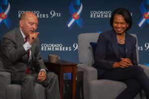 Condoleezza Rice Instagram - Today we hold in our hearts the memory of those lost 22 years ago and our country’s capacity to come together as a nation. It was an honor to join so many including Governor Polis, Mayor Johnston, Admiral James Stavridis, and Peter Bergen for ‘Colorado Remembers 9/11,’ reflecting on that day which would change our nation forever and discussing current national security issues. 🇺🇸