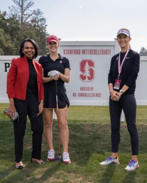 Condoleezza Rice Instagram - Go @StanfordWGolf! The Stanford Intercollegiate is one of my favorite events each year, and this year’s tournament is extra special, dedicated to Cal’s Head Coach Nancy McDaniel for breast cancer research. If you’d like to join us in support, please visit https://app.99pledges.com/fund/PlayforHer/stanford-womens-golf