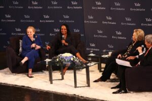 Condoleezza Rice Instagram - Enjoyed spending the morning with my fellow former secretaries. Thank you, Secretary Kerry, for bringing us together @Yale to discuss our diplomatic perspectives and the importance of supporting democracy at home and abroad. #KerryInitiative