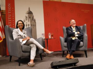 Condoleezza Rice Instagram - This week we welcomed back to the @hooverinstitution Secretary @mikepompeo86 for our fall meetings. It was great to discuss current national security and foreign policy issues together. (📸: @prezfotog