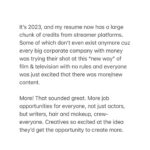 Conor Leslie Instagram – I’m saddened but not surprised that those with financial power would disrespect the artists that help them get there. 
Shocking, I wrote something too long for a caption. 
Read it or don’t, agree or don’t, but greed disgusts me and I’m proud to be an artist standing by my community of writers & now actors. 

This is one of my first headshots from when I was 12. 
(Don’t ask me what that hat and necklace choice was… it was 2003. We aren’t hear to discuss it but it’s called fashun. There’s another vogue worthy lewk in the last slide if you make it that far and it’s my current pissed off expression.)

❤️