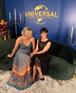 Constance Zimmer Instagram - I got dressed up for my best friend to celebrate her work on #theholdovers at the Oscars! Loved this @united_wood outfit! Loved this glam @violetartistry! Loved the @mayabrenner diamonds!! Loved this night with my bestie of over 25 years! Loved celebrating Hollywood!