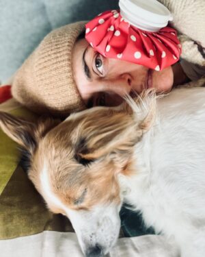 Constance Zimmer Instagram - Thank you for all the well wishes. It wasn’t an accident or a bar fight thankfully, I guess I should’ve made that more clear, but I was a little drugged up at the time. It was a planned dental surgery, which has me icing my face and laying low with my emotional support animal. #saturday