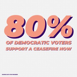 Cori Bush Instagram - 80% of Democratic voters support a #CeasefireNOW