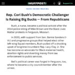 Cori Bush Instagram - When you’re backed by AIPAC, there’s nothing you won’t compromise on for a MAGA check. Just ask @coribush’s opponent and his Josh Hawley megadonors.