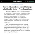 Cori Bush Instagram - When you’re backed by AIPAC, there’s nothing you won’t compromise on for a MAGA check. Just ask @coribush’s opponent and his Josh Hawley megadonors.