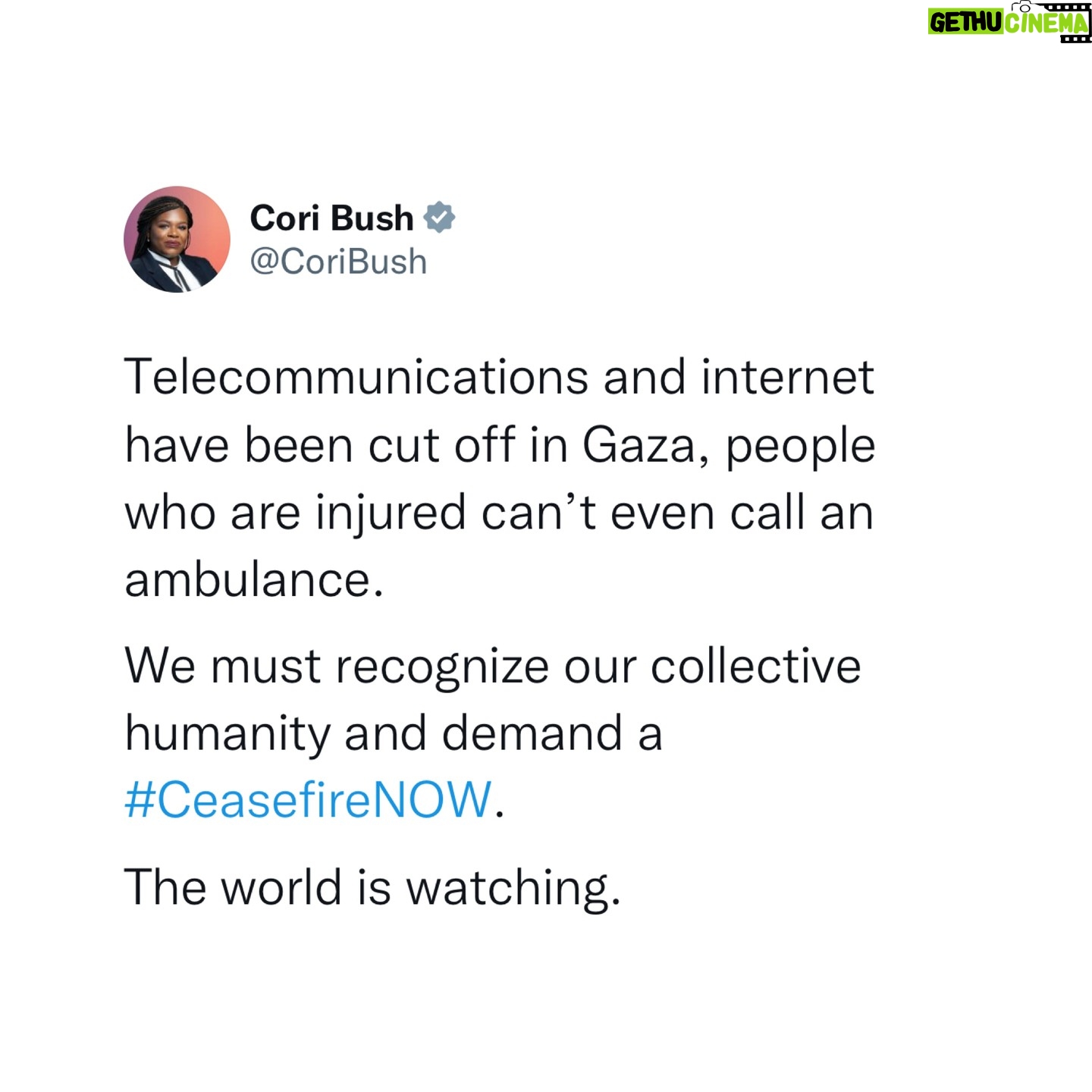 Cori Bush - 20.6K Likes - #CeasefireNOW