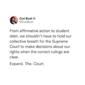 Cori Bush Instagram - Expand. The. Court.