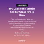 Cori Bush Instagram - I applaud the courageous Muslim and Jewish congressional staffers who led a letter calling for a #CeasefireNOW. I’m aware of the risk you’re taking to stand on the right side of history. I see you. We see you. You are loved, valued & appreciated.
