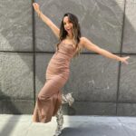 Corinne Foxx Instagram - jumping for joy 🤸🏽‍♀️ another press day in the big apple @beatshazamfox airs May 28th on @foxtv styling: @daniandemmastyle hair: @derickmonroe makeup: @tamaradelbridge_mua asst: @julisssagandara @randcpmk Dress @sir__ Blazer @frame Boots @schutz Bag @edie_parker Jewelry @christinacarusostyle @ladygreyjewelry