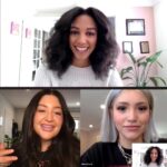 Corinne Foxx Instagram - BTS catchups are 🔑 #IntelEvo laptops block bg noise and have face framing, so I can look and sound 🙌🏽 off and on set. @intel #Sponsored