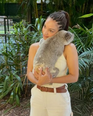 Corinne Foxx Instagram - koala hugs are the best kind of hugs ❤️🐨