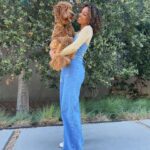 Corinne Foxx Instagram - bring your kid to work day 🐶❤️🎬