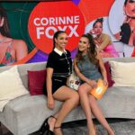 Corinne Foxx Instagram - awesome press day in Miami supporting @beatshazamfox 💙 @randcpmk @eviedoesla @genasullivanhmu @julisssagandara