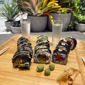 Cosondra Sjostrom Instagram - Vegan sushi in paradise with coconut water shots. 🏝
.
.
#vegansushi #vegansummer #veganfood #vegannoms #veganpuertorico