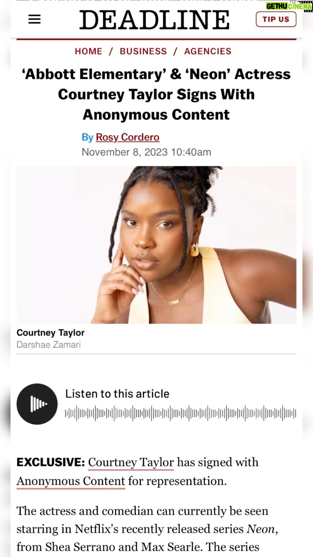 Courtney Taylor - 5.8K Likes - We love a Deadline article š @anoncontent
Thank you @socialrosy and @deadline for sharing the good news!! Only up from here ā¤ļøā¤ļø