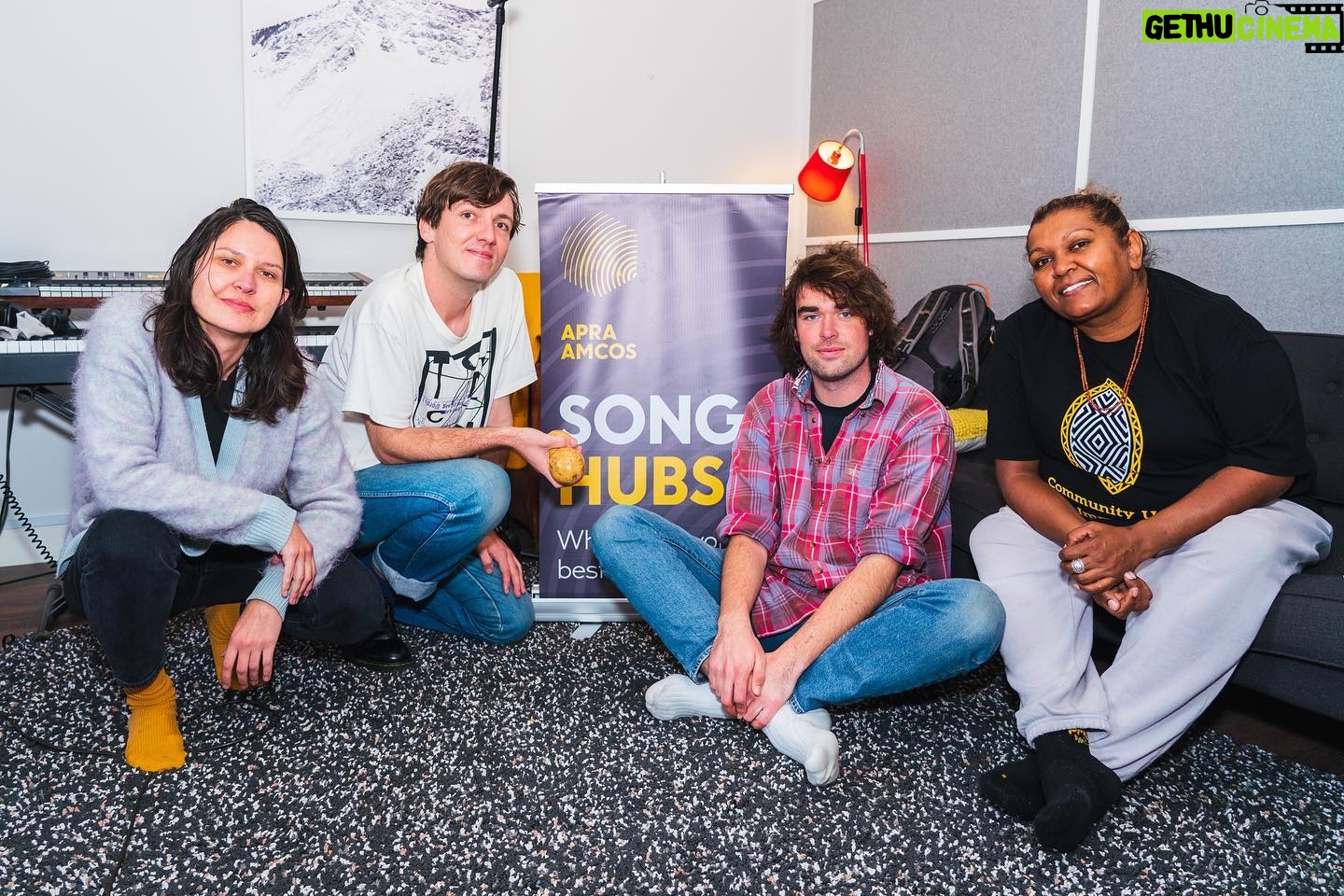 Courtney Barnett Instagram - Thank you so much to @apraamcos and @alwayslivevic for inviting me to curate the latest APRA AMCOS Songhubs. Big love & thank you to inspiring special guests @emmadonovan_music @jono.ma @moju_music @steezmeez and extra thanks to all the talented songwriters & producers who helped make it so fun and memorable @alex.the.astronaut @bonnievezeleaameliaknight @felivand @goodfknmorning @holliecol @itskinkora @lilmallrat @merpiremusic @rvg____ @ryandowneymusic More thanks to @fallbackstudios & tech wizards & coffee chariots & @rcstills for all the photos & @look.out.kid & of course everybody at @apraamcos & @alwayslivevic ❤️