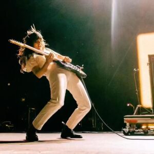 Courtney Barnett Instagram - A huge thank you to everyone that was involved in the inaugural @hereandtherefest ❤️❤️❤️ Seeing these shows come to life was incredible and I’m so thankful to all the artists that performed & my amazing band and crew & to the crowds that joined us in every town, you made it so fun and so special. Extra thanks to @look.out.kid @tba_agency @versuscreative @aegpresents & our partners @microsoft @levis @vinylmeplease & non-profits @allycoalition @headcountorg @soundsofsaving @988lifeline.

📸 in slideshow by
@poonehghana
@joshdruding
@rachelzyzda
@samskapin
@matt_christine_
@jordendurkee
@brentgoldmanphoto
@aleiaghh 
@boneydiego
@picturethatmike
@elevamy
@theladywiththechipsandsalsa