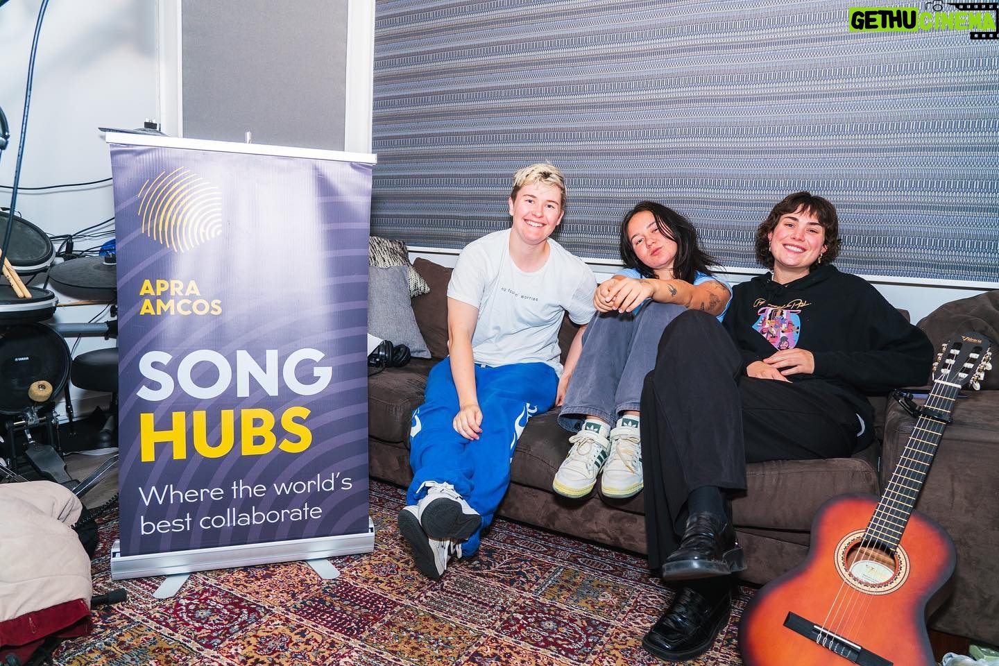 Courtney Barnett Instagram - Thank you so much to @apraamcos and @alwayslivevic for inviting me to curate the latest APRA AMCOS Songhubs. Big love & thank you to inspiring special guests @emmadonovan_music @jono.ma @moju_music @steezmeez and extra thanks to all the talented songwriters & producers who helped make it so fun and memorable @alex.the.astronaut @bonnievezeleaameliaknight @felivand @goodfknmorning @holliecol @itskinkora @lilmallrat @merpiremusic @rvg____ @ryandowneymusic More thanks to @fallbackstudios & tech wizards & coffee chariots & @rcstills for all the photos & @look.out.kid & of course everybody at @apraamcos & @alwayslivevic ❤️