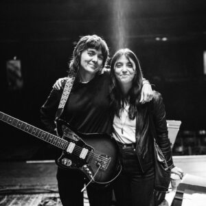 Courtney Barnett Instagram - Was a joy to write this song with my dear friend Sharon Van Etten ❤️ “Close To You” is out now (link in bio) as part of The Buccaneers soundtrack produced by Stella Mozgawa which is out Nov 8. Had such a lovely time recording this one with these glorious people!
Guitar & vocals @sharonvanhalen 
Drums @steezmeez
Bass @zachary_dawes 
Piano by Stefan Blair @customsborder
Engineered & mixed by @omaryakar 
Assistant engineer @spooky_jaccuzzi 
Mastered by @heba_kadry
Produced by Stella Mozgawa.
Guitar and some vocals by me. 

1st photo by @poonehghana from 2020. Studio Polaroids by Stella.
