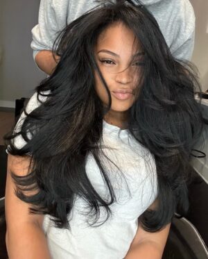 Courtney Godsey Instagram - Around the way girl, But I’m far from accessible🌟 || Hair @iamhairbyhe 🫶🏽