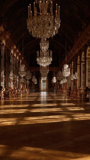 Courtney Halverson Instagram - Alone in Versailles 🪞 A truly magical moment in the palace of Versailles experiencing the Hall of Mirrors as I’ve always imagined it. Sunset trailing over the gardens and through the tall windows, reflecting off the mirrors and drenching the chandeliers in gold. All alone and feeling quite literally as though I’ve fallen through to another time. 

This truly once-in-lifetime experience made was into reality by spending the night in Versailles. 

Well, not exactly *in* the palace, but as close as you can get. I stayed at @airelleschateaudeversailles, which is right on the grounds of Versailles, just a short walk through the gardens to the palace itself. It’s a fully immersive experience that is any romantic’s dream come true. 

More to come, but in the meantime - my heart is so full and I feel so grateful to have experienced this brief moment of magic.
.
.
.
#hallofmirrors #palaceofversailles #romanticstyle #feminineenergy | wearing @milla   @eponavalley, with special thanks to the Arielles team and @chateauversailles for allowing this moment to be possible.