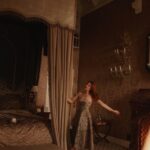 Courtney Halverson Instagram - I am living permanently in my dream, from which I make brief forays into reality. 🗝️ And this scene feels entirely out of a dream - or maybe a book or a movie? Is there one that comes to mind for you? For me, it reminds just a little bit of the Secret Garden or maybe A Little Princess, but that may be because I was raised on both of those films. Another series from this dreamy bedroom in @ashfordcastle in which I very much did not wish to return to reality. . . . quote by Ingmar Bergman . . #romanticstyle #feminineenergy #portraitmood #vintagevibes