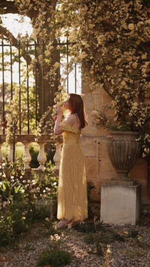 Courtney Halverson Instagram - I’ve been working on our garden, slowly getting ready for a soft girl summer. Coffee in the morning amongst the flowers (the peonies are blooming!), books in the afternoon under an umbrella, and hosting dinners outside with friends. 

What kind of a summer are you looking forward to?
.
.
.
#softgirlsummer #classicstyle #romanticstyle #gardencore #summergarden