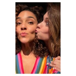Courtney Henggeler Instagram - Not gonna lie. The day @veryvness showed up on the set of Cobra Kai with her longer than humanely possible legs, adorable dimples and generally delightful personality - my first thought was: 
“Well fuck her then.” 
Followed by: 
“Who does she think she is, being abnormally tall? That’s MY thing.”
Wait. And she’s nice too. Wicked smart AND younger than me?
Screw that chick. 
Who has time for this shit?
But then of course we started talking.  And I realized there’s no one in the world I’d rather hang out, partially dressed, in a bathtub with. 
Happy Birthday to my favorite Sagittarius!  You are a friggin delight. 🎉🎂