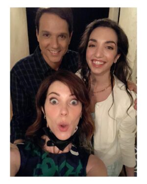 Courtney Henggeler Instagram - It’s hard to pick a favorite Macchio. They’re a charming and talented family of vampires. 
But for the purposes of this post I’m gonna vote for the chick to my right, who is like a sister to me. Sure our age difference and the fact that I’m TV married to her father suggests I’m closer to a mother figure - but fuck that. If the Macchio’s can spit on the crotch of aging, than so will I. 
I adored  Miss @julia_macchio long before she crushed the role of Cousin Vanessa in season 4  But now the whole world (and readers of @people ) will know what I’ve known all along …
@julia_macchio is a FORCE! 

And the Macchio family drinks the blood of babies to stay eternally young. 

@cobrakaiseries