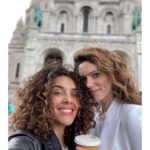 Courtney Henggeler Instagram - Welcome to my virtual Parisian scrapbook, starring: @veryvness, our matcha lattes cups, a blinding amount of wind, Photos that might as well have been taken in my garage since there is no actual Parisian landmark in it, and me. The girl who spent the majority of 4th grade convincing her class she was French by informing them she ate French toast for breakfast . These photos would have come in handy 4th grade Courtney.