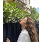 Courtney Henggeler Instagram - Welcome to my virtual Parisian scrapbook, starring: @veryvness, our matcha lattes cups, a blinding amount of wind, Photos that might as well have been taken in my garage since there is no actual Parisian landmark in it, and me. The girl who spent the majority of 4th grade convincing her class she was French by informing them she ate French toast for breakfast . These photos would have come in handy 4th grade Courtney.
