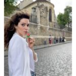 Courtney Henggeler Instagram - Welcome to my virtual Parisian scrapbook, starring: @veryvness, our matcha lattes cups, a blinding amount of wind, Photos that might as well have been taken in my garage since there is no actual Parisian landmark in it, and me. The girl who spent the majority of 4th grade convincing her class she was French by informing them she ate French toast for breakfast . These photos would have come in handy 4th grade Courtney.