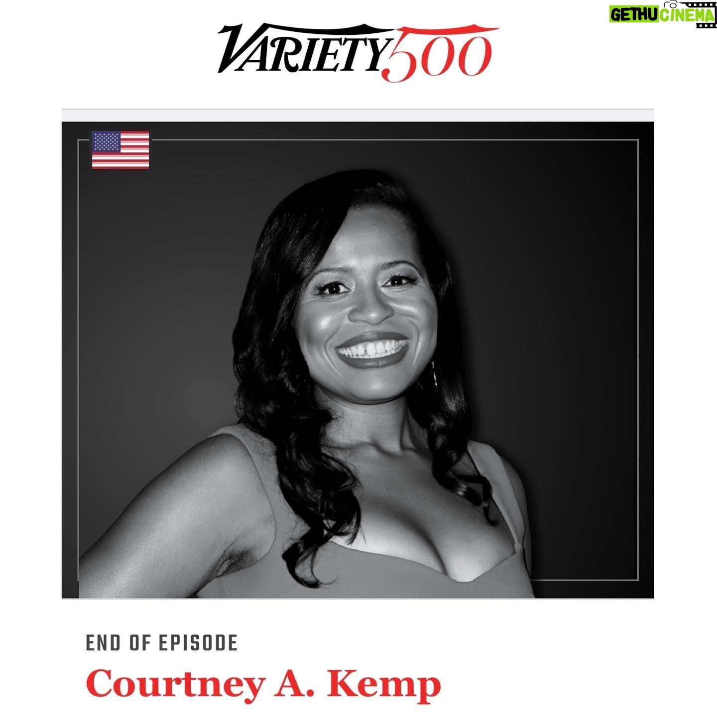 Courtney Kemp Agboh Instagram - Honored to be on this list. Thank you @Variety! #Variety500 #EndofEpisode