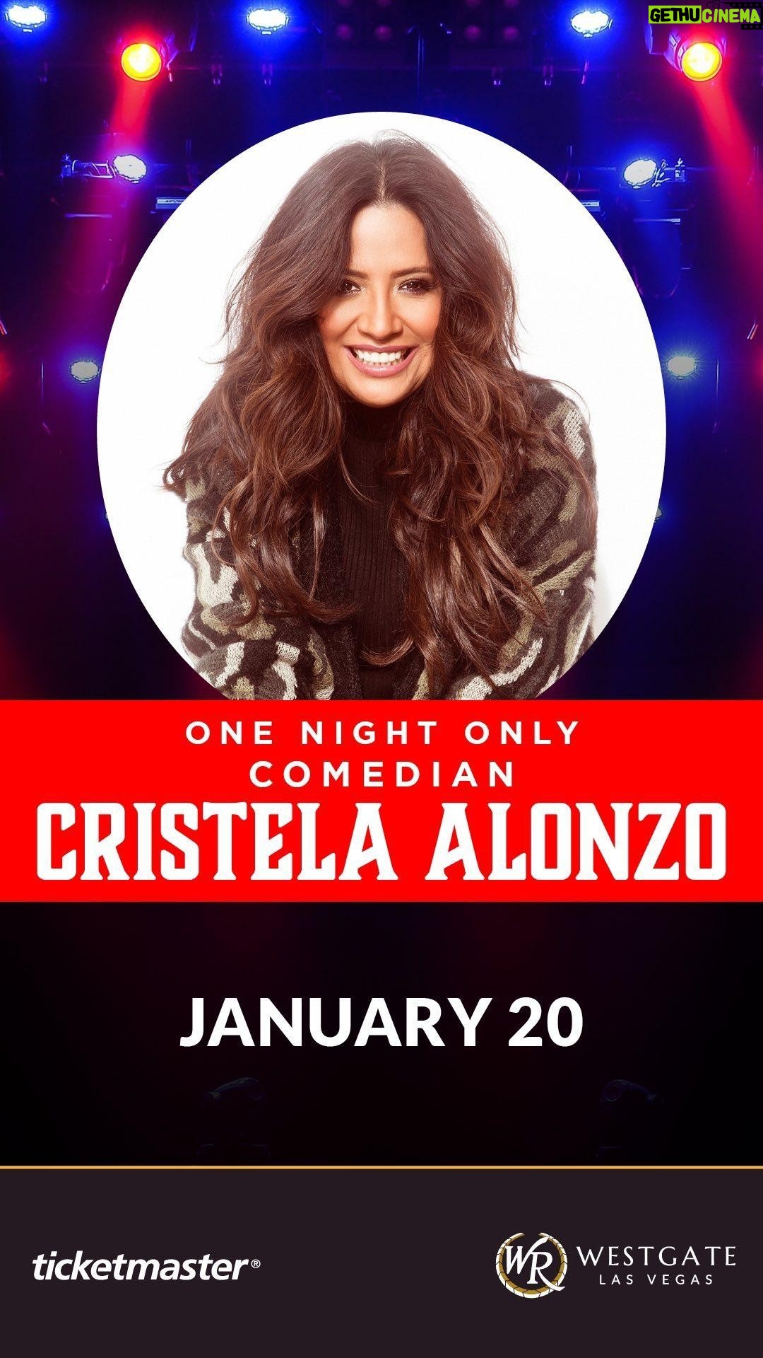 Cristela Alonzo Instagram - Don’t miss the comedic genius who brought you not one, but TWO Netflix comedy specials! Cristela Alonzo is coming to Westgate Las Vegas on January 20th. Grab your tickets today! resort.to/Cristela-alonzo
