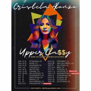 Cristela Alonzo Instagram - TOUR UPDATE: I’ve added some cities (whaddup Palm Springs, Fresno, Monterey, San Luis Obispo?!!) to my #UpperClassy tour as I work on the new hour that I will shoot NEXT year. All cities except Philadelphia, Houston and Washington DC are now on sale! Go to my website cristelaalonzo.com for tickets or to venue directly!

#UpperClassy is the last of the trilogy showing the evolution of where I started, where I’m going and all the lessons I’m learning along the way…like learning how to try to break the cycle of working ourselves to death and trying to focus on taking time for myself. It’s a hard lesson when you grow up on survival mode. Hope to see you on the road soon! 

Also, this amazing artwork of my face was done by the talented @jessicagonzalesart that also is responsible for the mural in my #MiddleClassy @netflixisajoke special. ❤️🥹