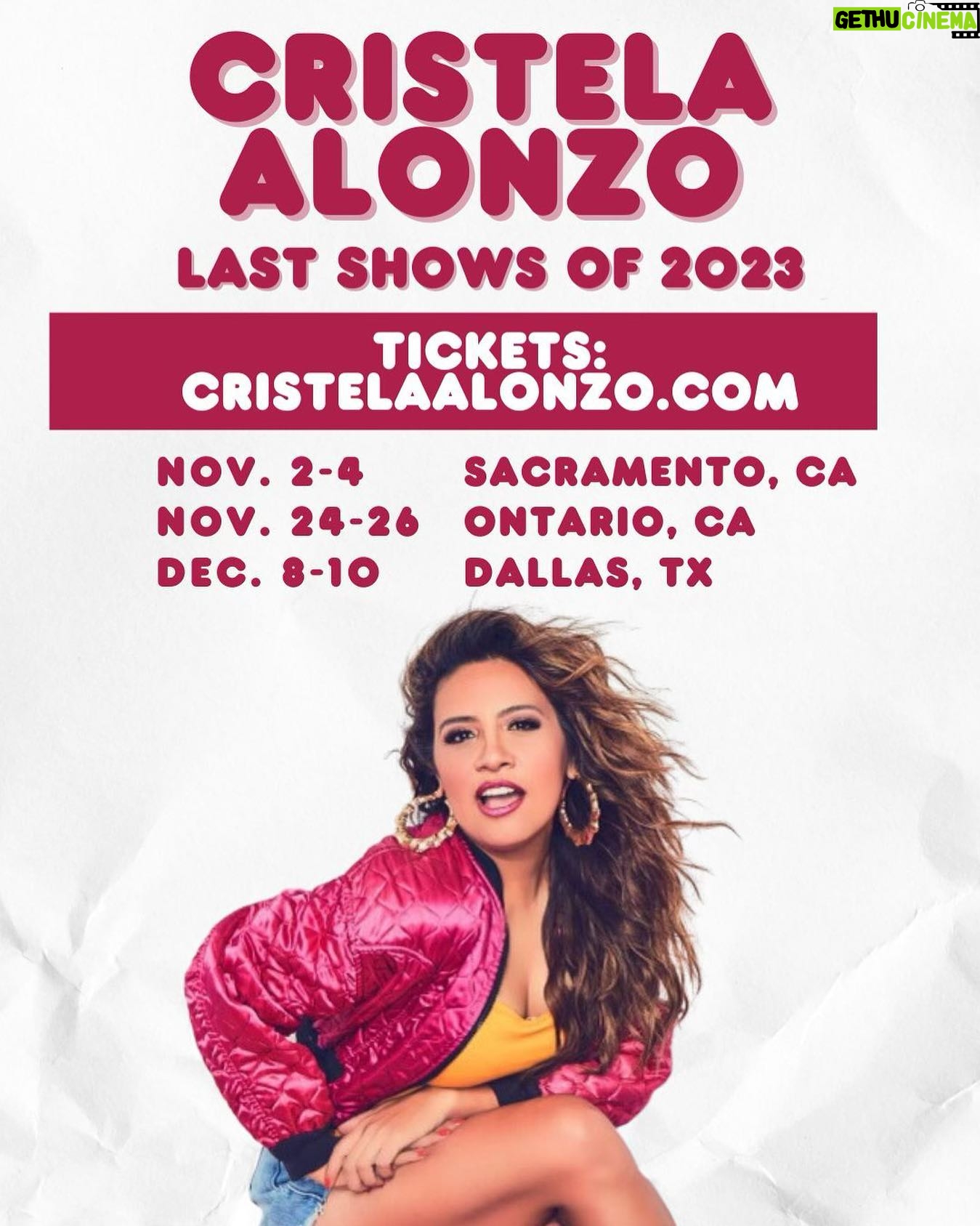 Cristela Alonzo Instagram - LAST SHOWS OF 2023! Going back on the road mid-January. Taking a month off! UPDATES: Sacramento: ALL SOLD OUT (except Thurs) Ontario: TWO SOLD OUT (late shows/Sun avail) Addison: All shows available (will sell out) See you there! π