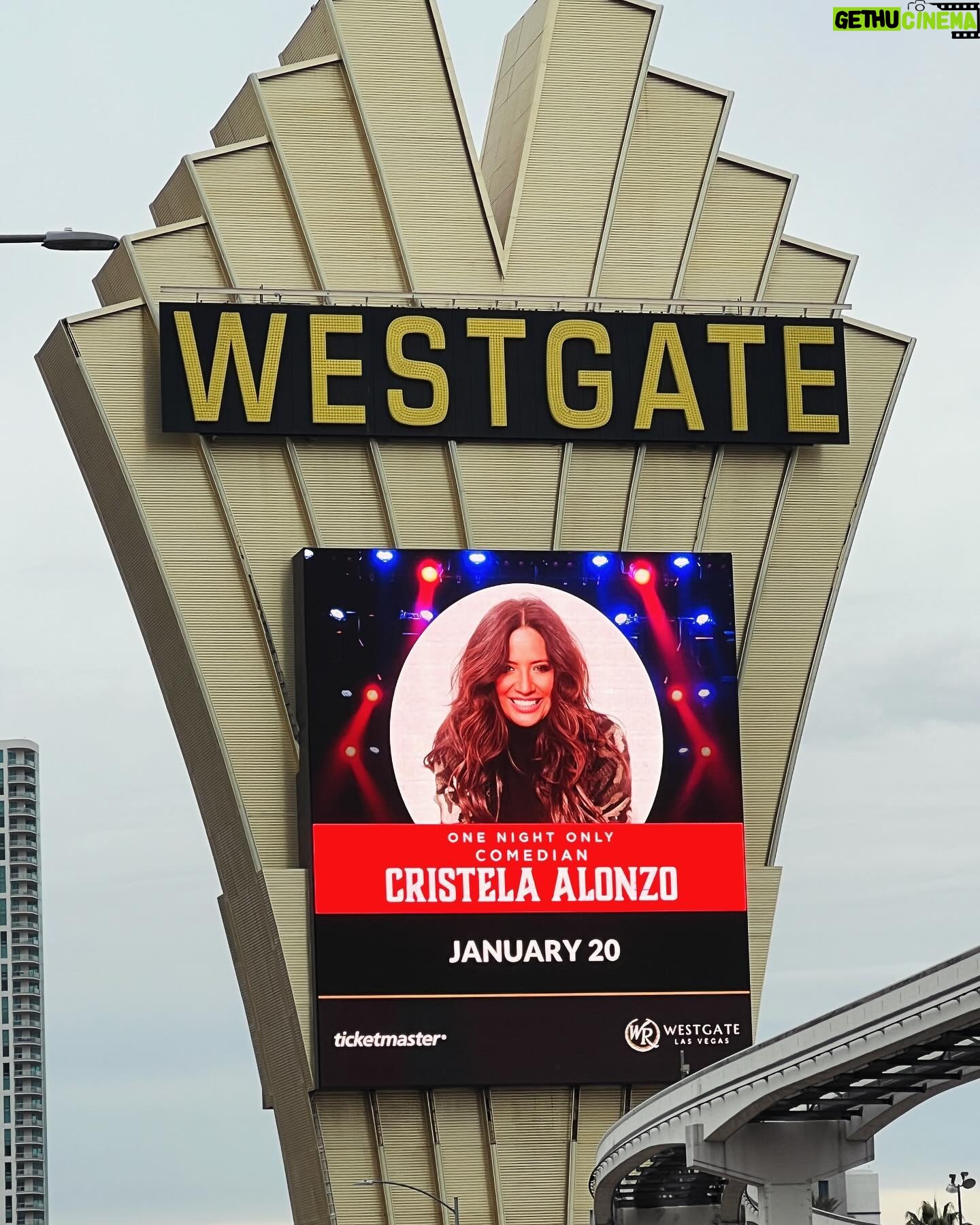 Cristela Alonzo Instagram - FIRST SHOW OF 2024: Cloudy day in Las Vegas today. Doing my first Vegas casino show today where Elvis used to play. The history nerd in me loves this. See you tonight @westgatevegas! I have weird feelings about Vegas. I’m learning that I love the shows and don’t care about the party atmosphere. Hope to come back more often.