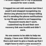 Cristela Alonzo Instagram – Trying to get back into my @facebook account after it stopped recognizing my device but still says it recognizes it is frustrating. I’ve done 13 password resets, submitted my ID to prove it was me (I HATED doing that) and their own link from the email that said I could log in isn’t working. Oh @meta….